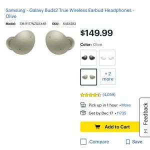 Samsung Galaxy Buds2 Wireless Earbud Headphones